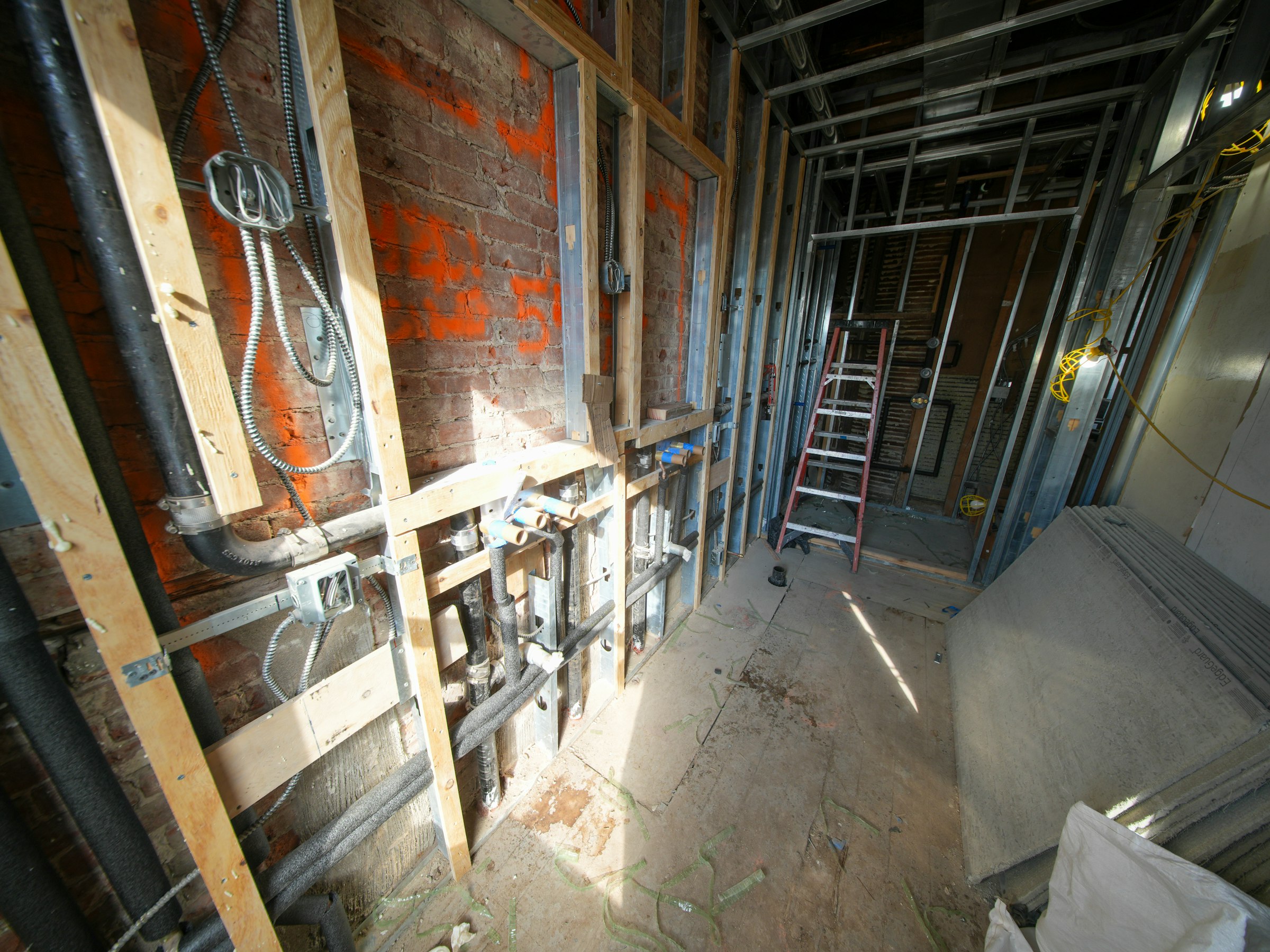 Commercial tenant fit-out rough-in